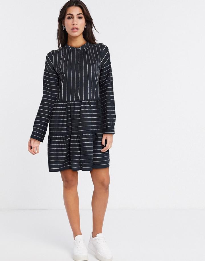 Vero Moda Shirt Smock Dress In Stripe-multi