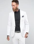 Heart & Dagger Skinny Tuxedo Jacket - White