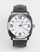 Brave Soul Watch With Black Strap And White Dial