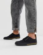 Dr Martens Pressler Plimsolls In Black Canvas - Black