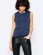 The Fifth Feels Good Navy Marble Tank - Navy Marble