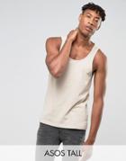 Asos Tall Tank In Beige - Beige