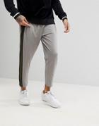 Asos Tapered Track Joggers With Color Blocking - White