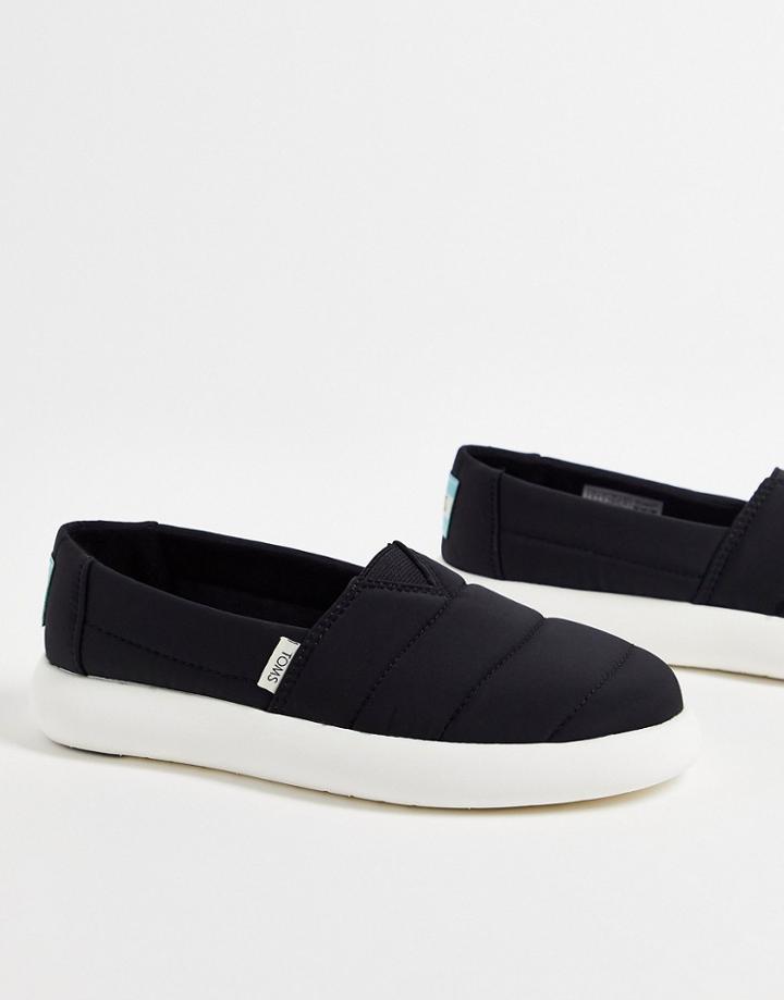 Toms Alpagarta Mallow Earthwise Sustainable Flat Shoes In Black Nylon