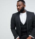 Asos Design Plus Skinny Suit Jacket In Charcoal - Gray
