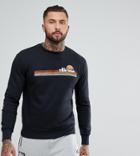 Ellesse Tiberio Crew Neck Sweatshirt In Black - Black