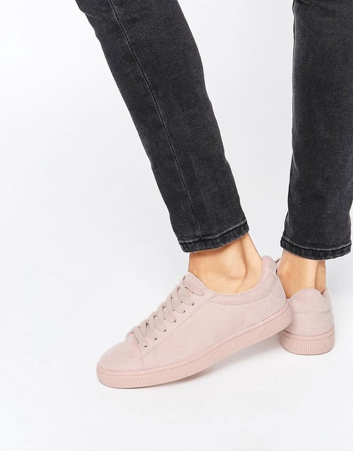 New Look Suedette Sneaker - Stone