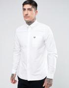 Fred Perry One Pocket Oxford Shirt In White - White