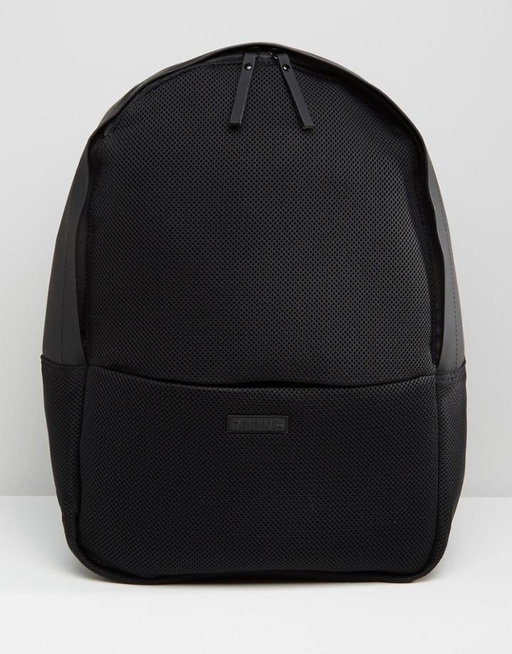 Rains Mesh Backpack In Black - Black