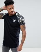 Good For Nothing Muscle T-shirt In Black Floral Print