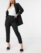 Asos Design Hourglass Mix & Match Ankle Grazer Cigarette Suit Pants-black