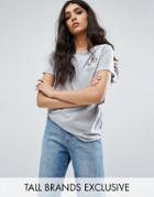 Daisy Street Tall Motif Jersey Tee - Gray