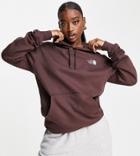The North Face Mountain Outline Hoodie In Brown Exclusive At Asos