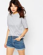 Asos The Boxy T-shirt - Gray Marl