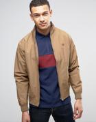Fred Perry Brentham Mesh Lined Jacket In Tan - Brown