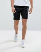 Selected Homme Slim Fit Chino Shorts With Stretch - Black