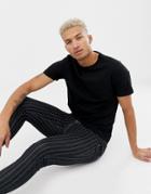 River Island Slim Fit T-shirt In Black