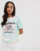 Stradivarius Woodstock Tie Dye T Shirt In Multi - Multi