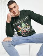 Hey Arthur Christmas Sweatshirt In Green