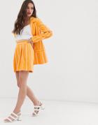 Asos Design Yellow Stripe Suit Shorts-multi