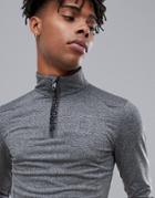 Protest Willowy 1/4 Zip Top In Gray - Gray