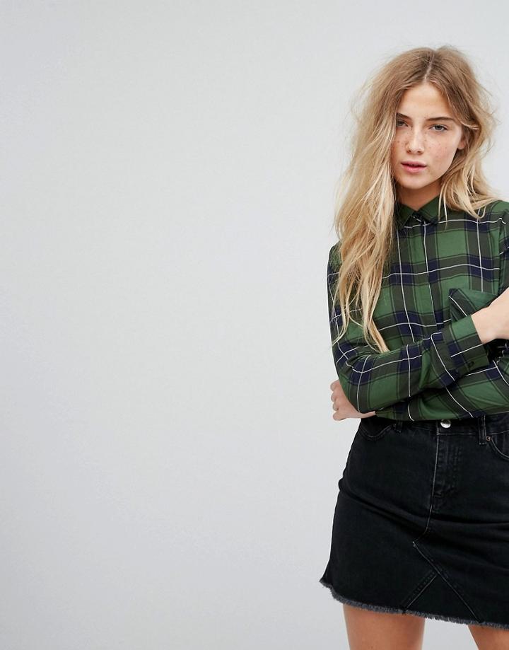 Pull & Bear Check Print Shirt - Multi
