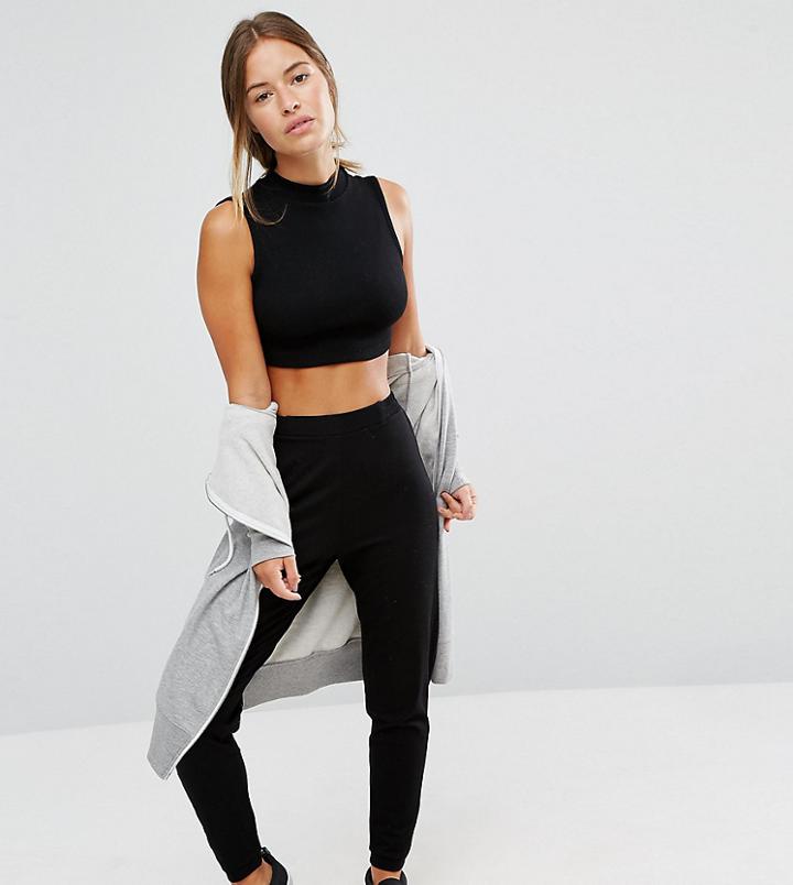 Asos Petite Jersey Clean Peg Pants - Black