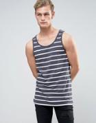 Another Influence Stripe Tank - White
