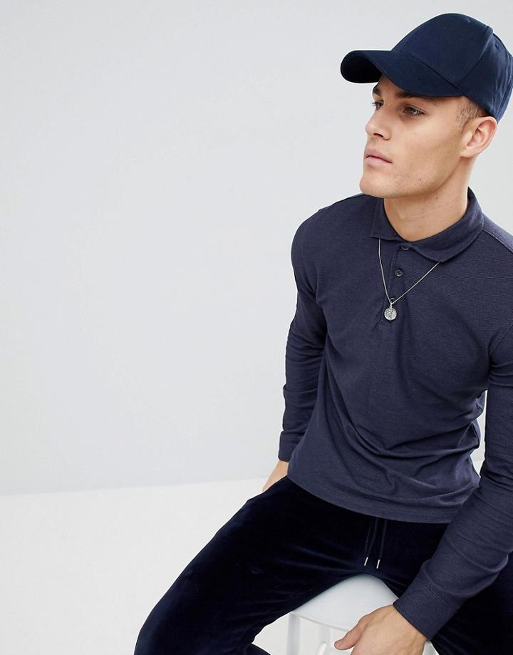 Mango Man Slim Polo Shirt In Navy - Navy
