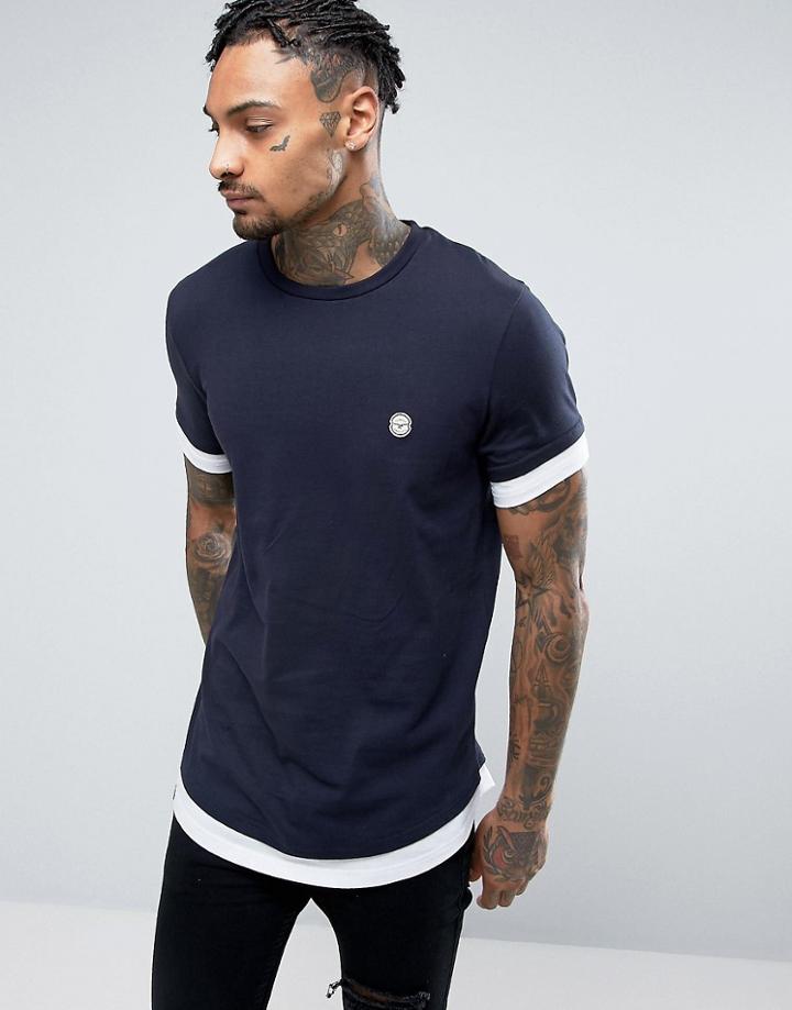 Le Breve Longline T-shirt - Navy