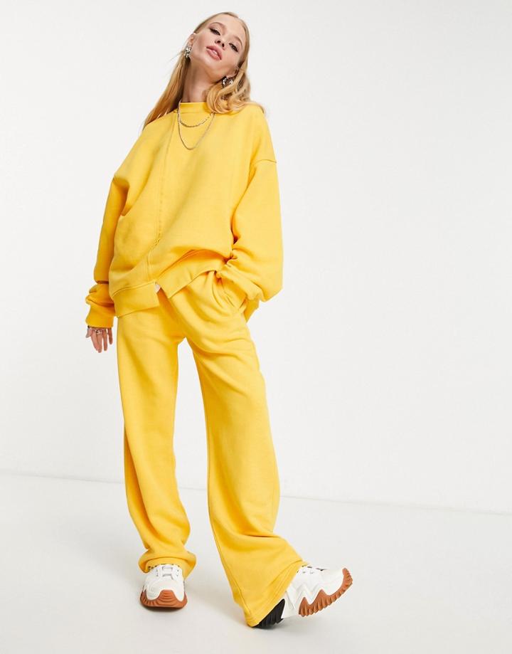 Topshop Straight Leg Sweatpants In Orange - Part Of A Set
