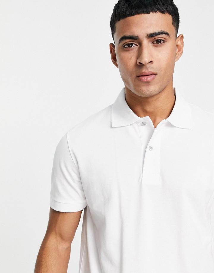Selected Homme Polo In White