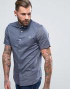 Fred Perry Short Sleeve Oxford Shirt In Navy - Navy