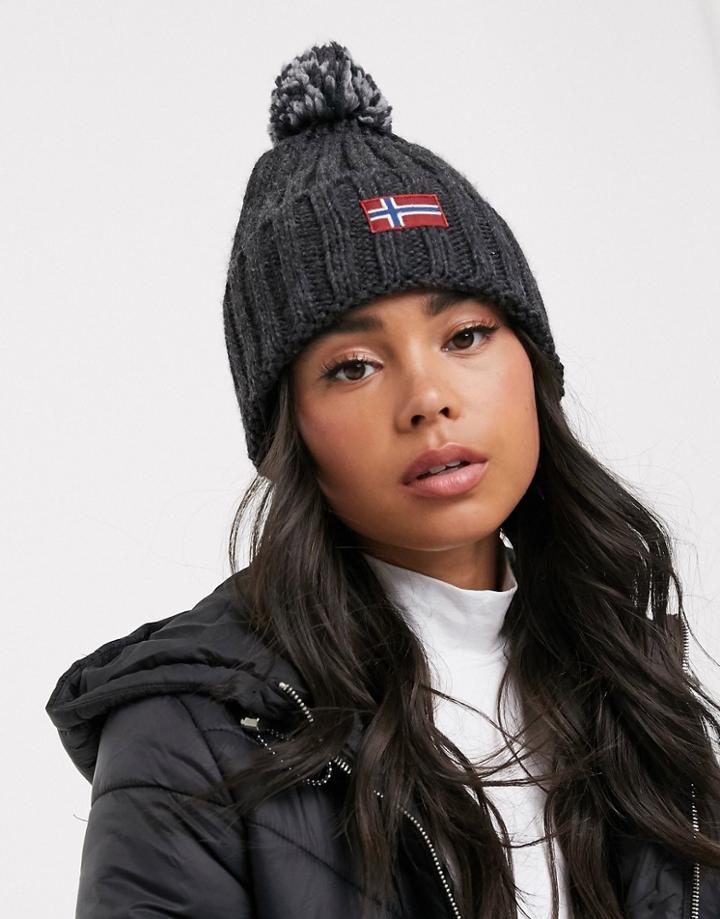 Napapijri Semiury Bobble Beanie In Gray