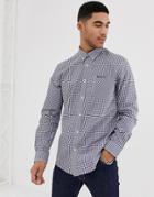 Ben Sherman Gingham Slim Fit Shirt-navy