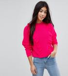 Miss Selfridge Petite Ruffle Front Sweater - Pink