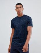 J.lindeberg Swing Broken Chevron Logo Print T-shirt In Blue - Blue