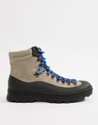 Asos Design Hiker Boots In Gray - Gray