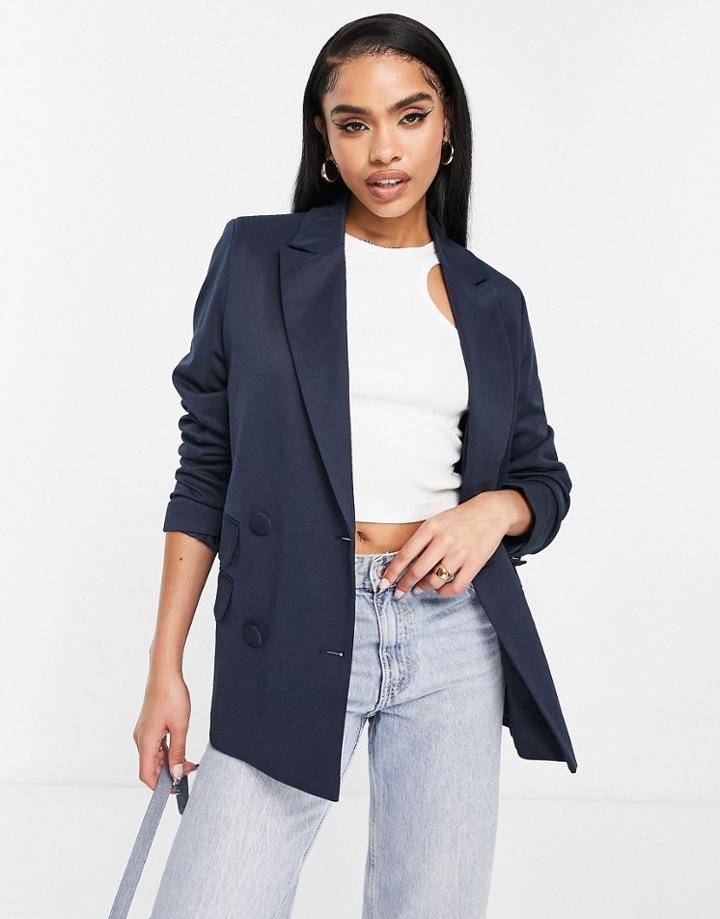 Unique21 Oversized Blazer In Navy