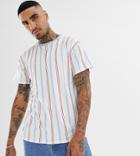 Milk It Vintage Stripe T-shirt In White - White