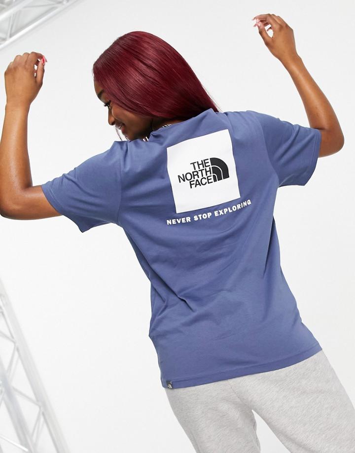 The North Face Red Box T-shirt In Navy