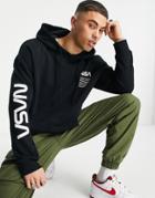 Only & Sons Oversized Hoodie With Nasa Print In Black