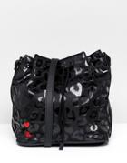 Fred Perry X Amy Winehouse Foundation Leopard Bucket Bag - Black