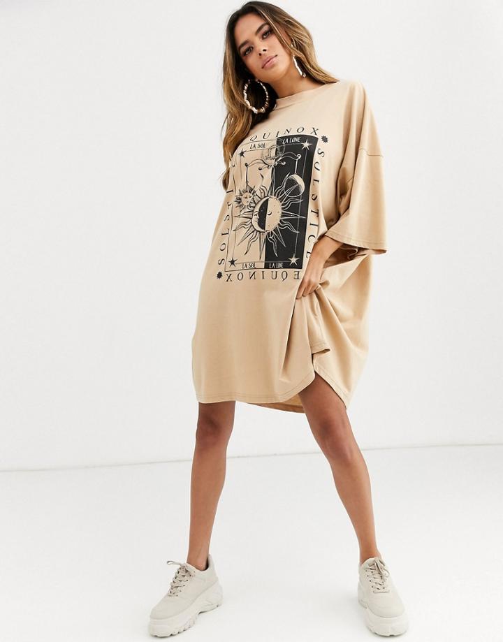 Asos Design Graphic Print T Shirt Dress
