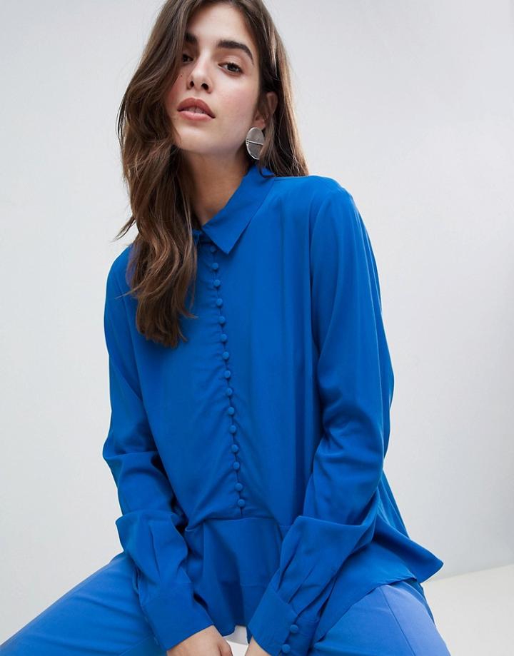 Gestuz Skya Buttoned Blouse - Blue