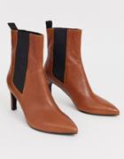 Vagabond Whitney Brown Leather Heeled Ankle Boots