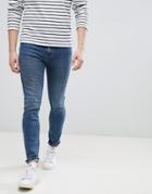 Mango Man Slim Jeans In Vintage Blue - Blue