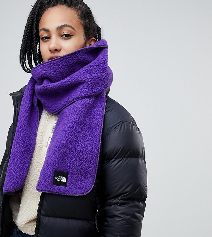The North Face Denali Fleece Scarf In Purple - Purple