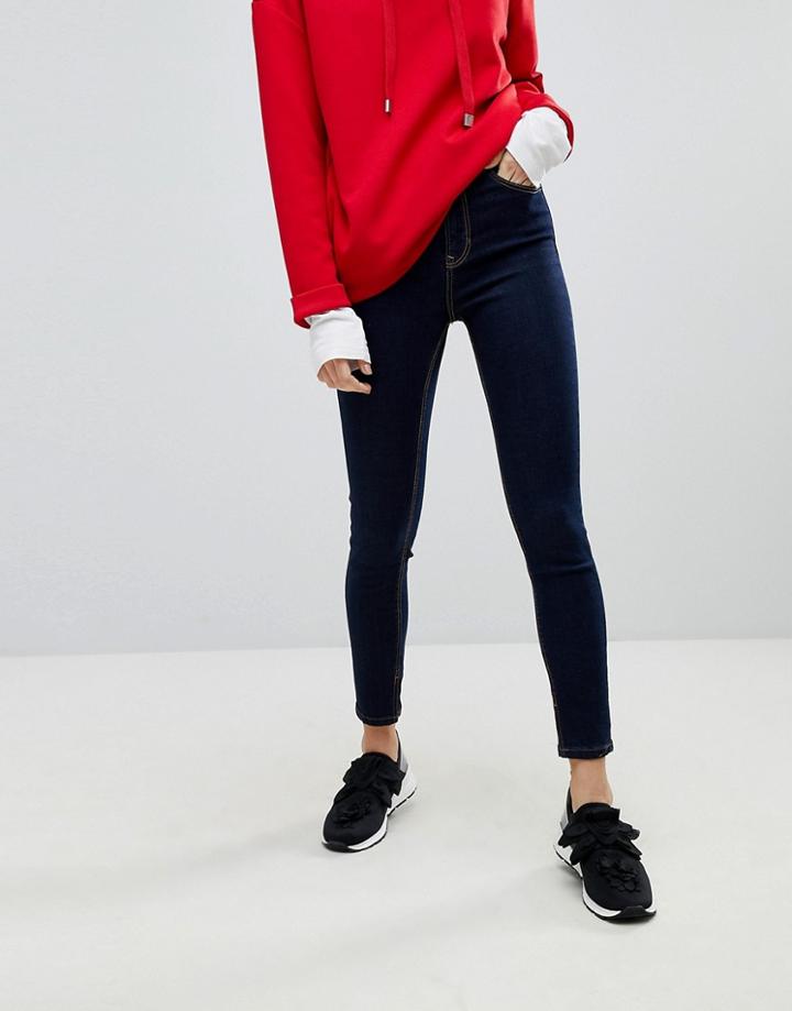Stradivarius Super High Waist Jean - Blue