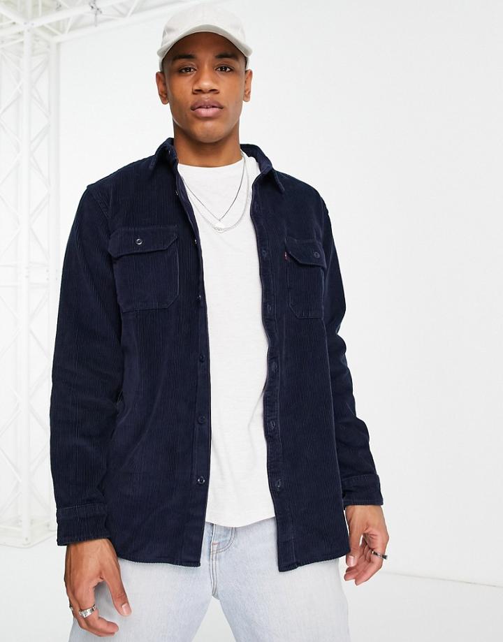 Levi's Corduroy Shirt In Navy